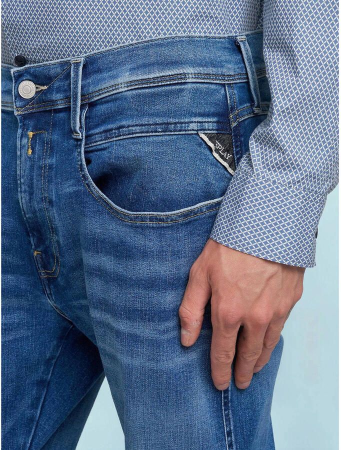 REPLAY ANBASS Hyperflex slim fit jeans medium blue - Foto 2