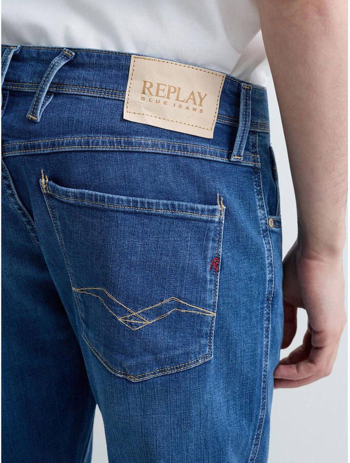 REPLAY ANBASS slim fit jeans dark blue denim - Foto 2