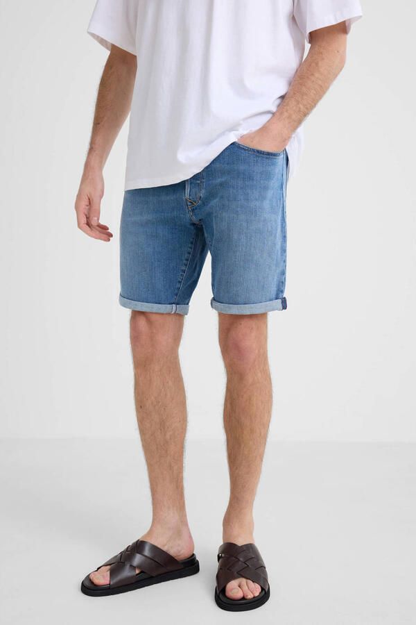 REPLAY denim slim short blauw