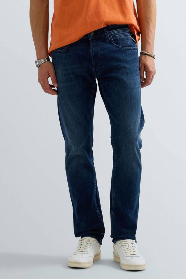 REPLAY GROVER straight leg jeans donkerblauw
