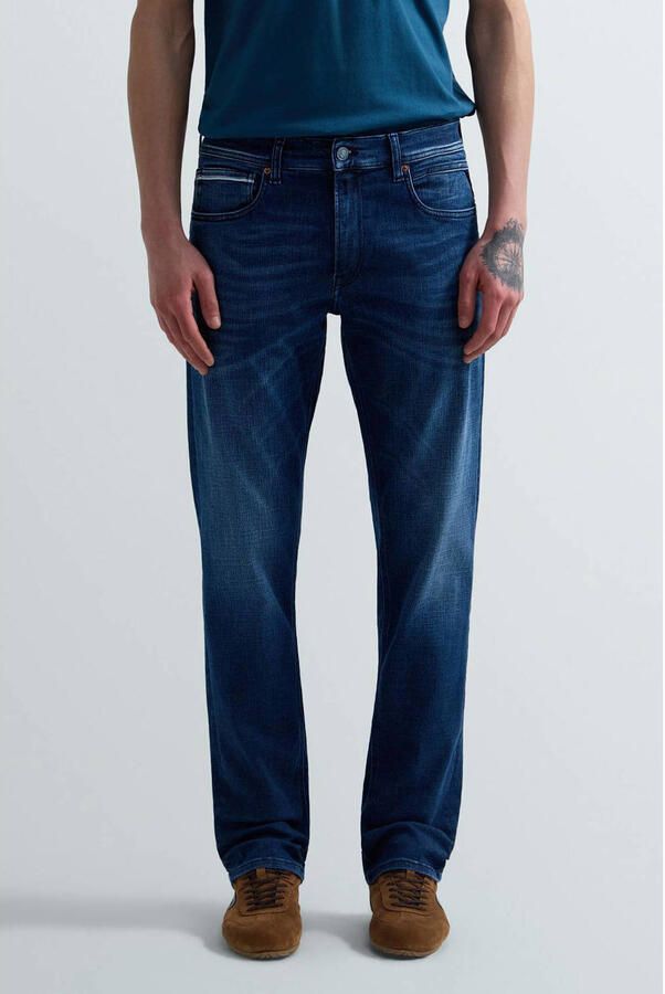 REPLAY GROVER straight leg jeans donkerblauw medium blue