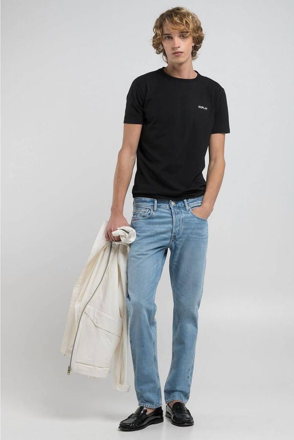 Replay Straight fit jeans in 5-pocketmodel model 'Grover' - Foto 2