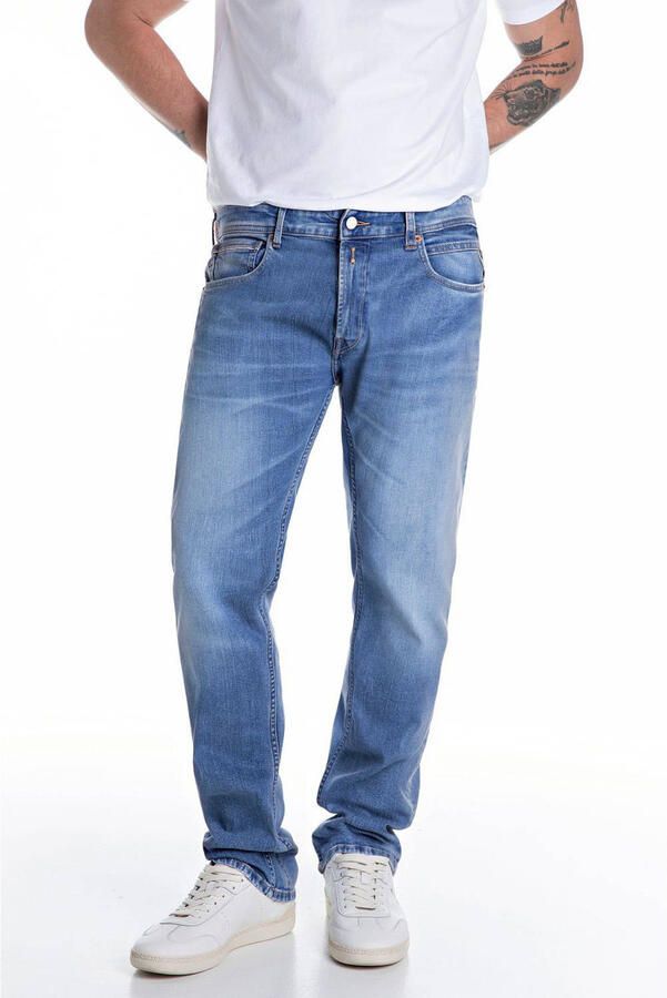 Replay Straight fit jeans in 5-pocketmodel model 'GROVER' - Foto 5