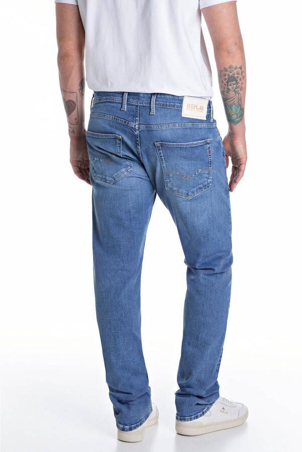 Replay Straight fit jeans in 5-pocketmodel model 'GROVER' - Foto 6