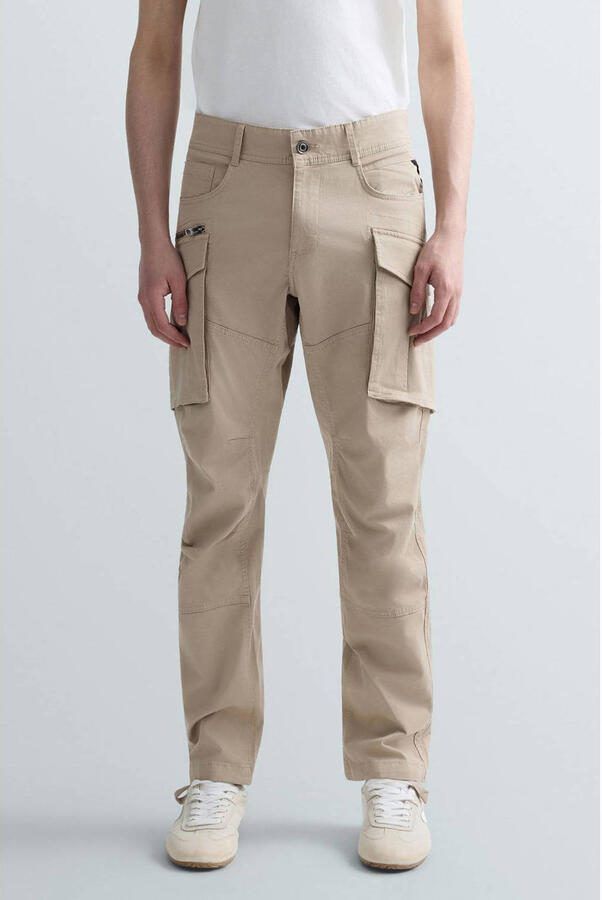Replay Regular fit cargobroek met ritszak model 'Joe' - Foto 3