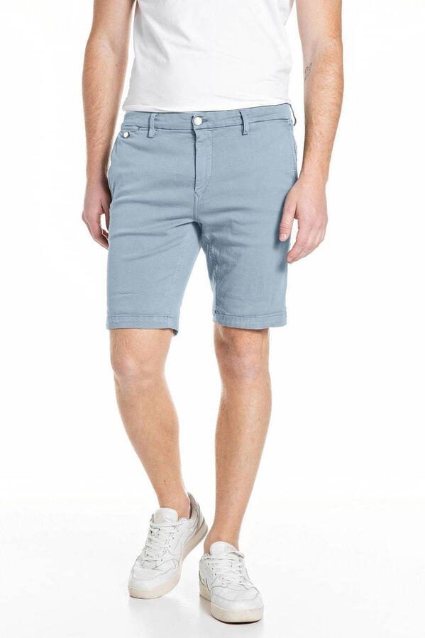 REPLAY regular chino short blauw