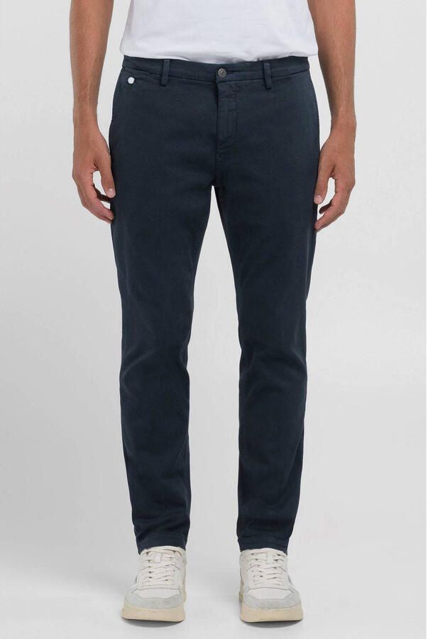 REPLAY regular fit chino BENNI donkerblauw
