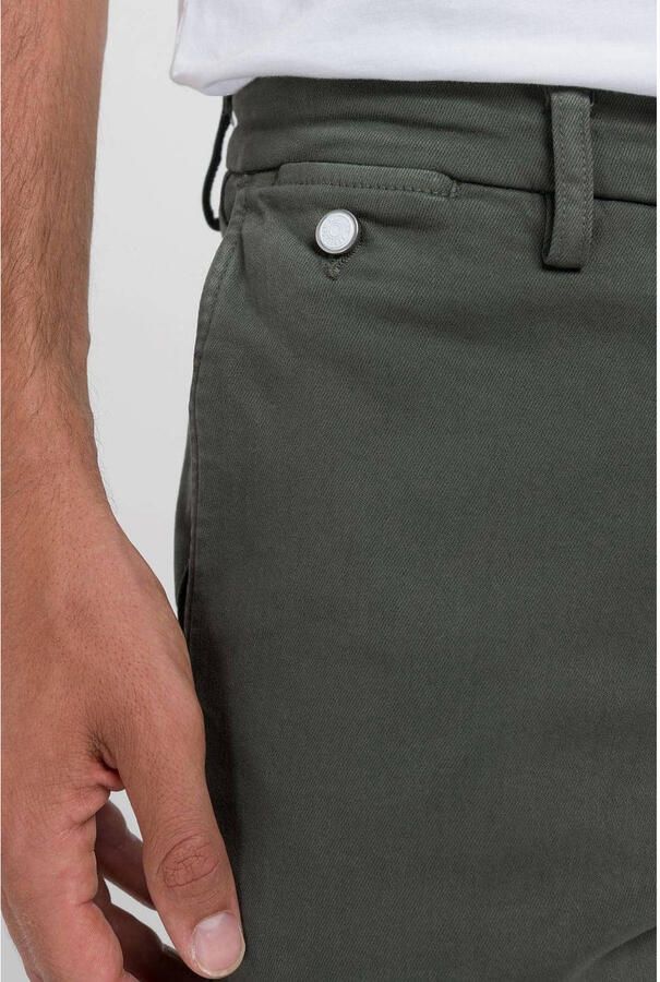 REPLAY regular fit chino BENNI donkergroen - Foto 2