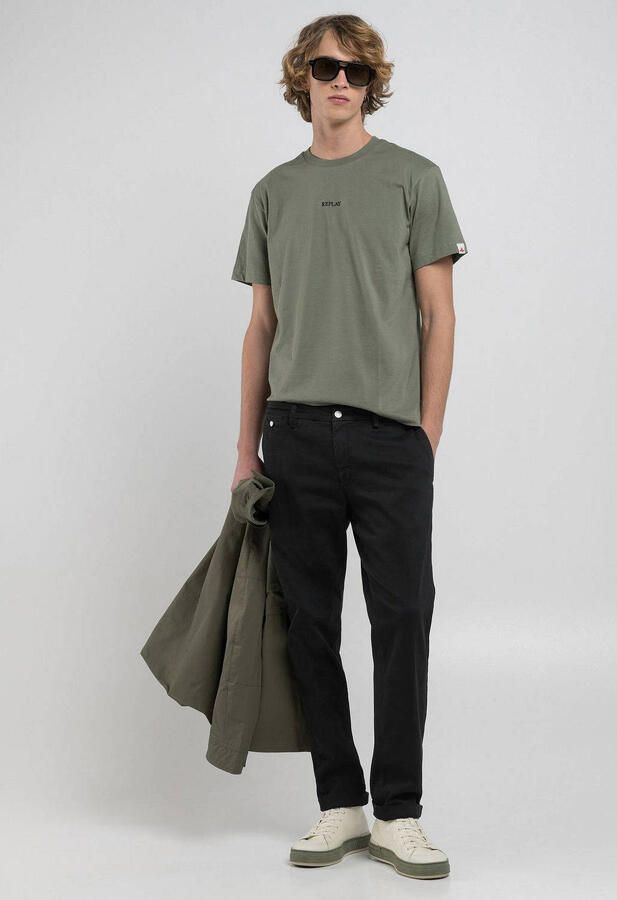 REPLAY regular fit chino BENNI zwart