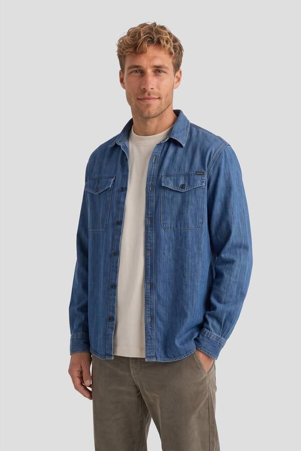 Replay Overhemd Lange Mouw 6.5 OZ DEEP BLUE DENIM M4124 .000.860 B06