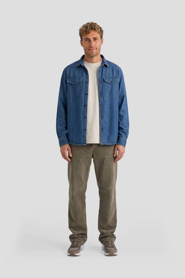 Replay Overhemd Lange Mouw 6.5 OZ DEEP BLUE DENIM M4124 .000.860 B06 - Foto 2