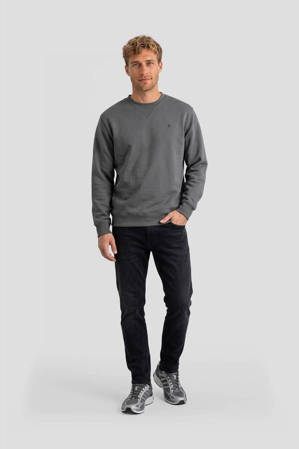 REPLAY regular fit sweater donkergrijs - Foto 2