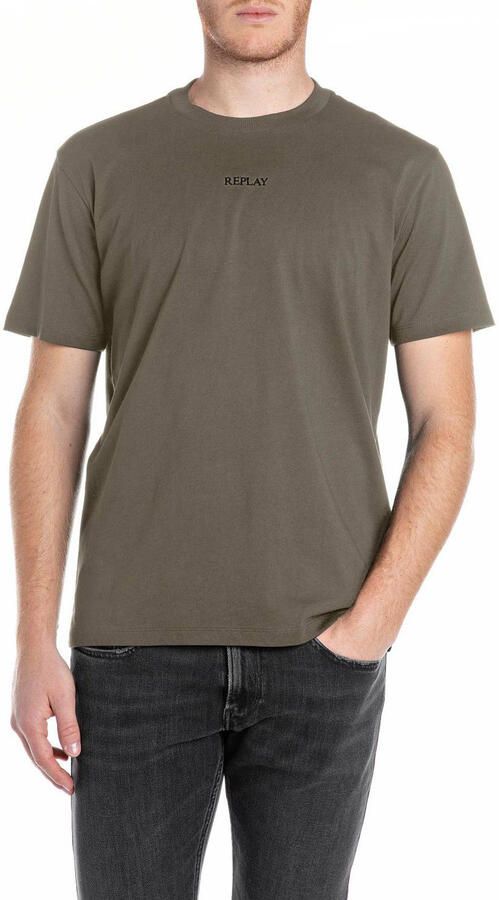 Replay T-shirt Korte Mouw M3098.2660-759 MUD GREEN - Foto 2