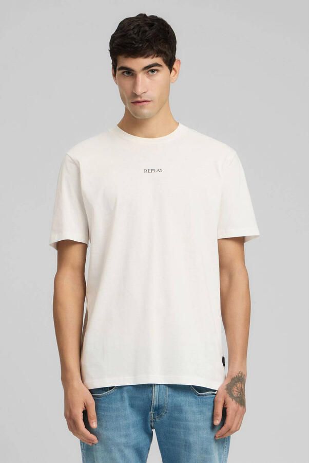 Replay T-shirt Korte Mouw M3098.2660-011 NATURAL WHITE - Foto 3