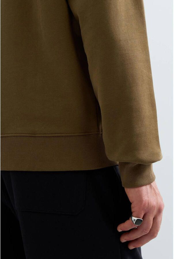 REPLAY regular fit trui met borduursels bruin - Foto 3