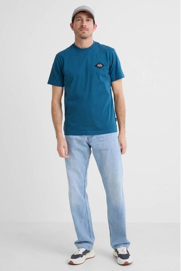 REPLAY regular T-shirt blauw - Foto 3