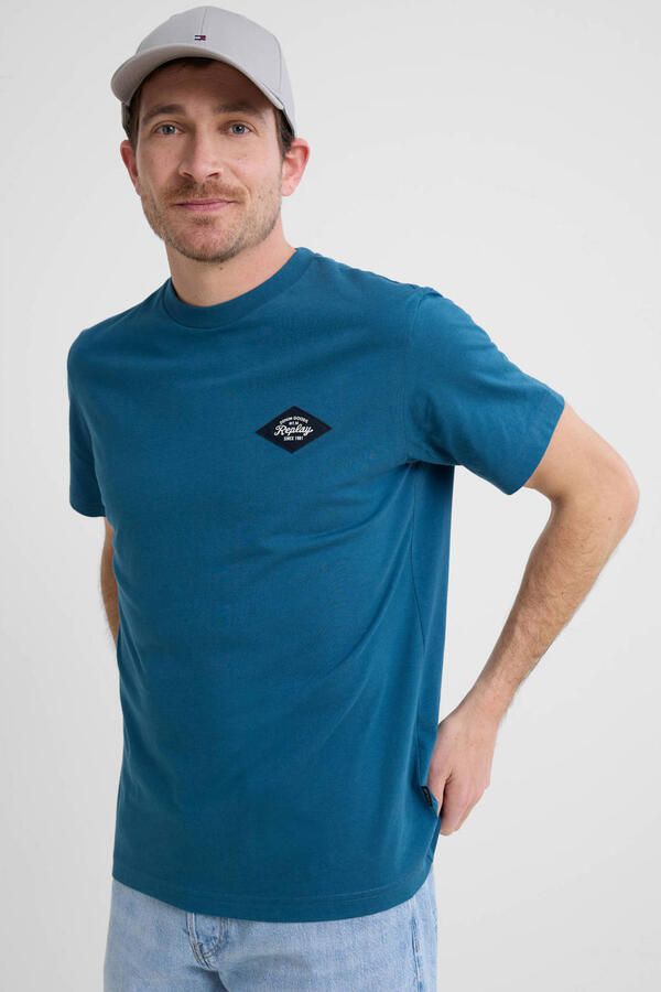 REPLAY regular T-shirt blauw