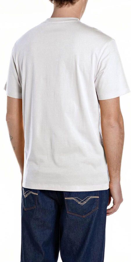 REPLAY regular T-shirt wit - Foto 3
