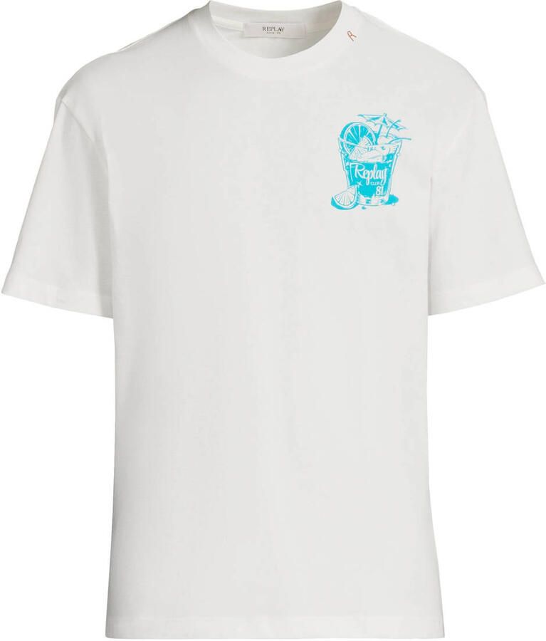 REPLAY regular T-shirt wit - Foto 2
