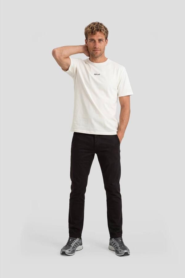 REPLAY slim fit chino ZEUMAR zwart - Foto 2