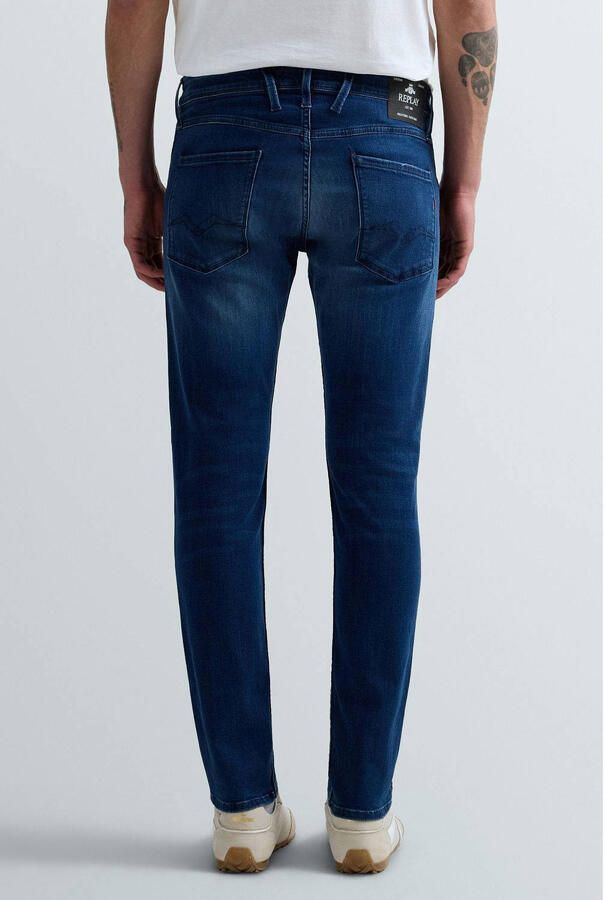 Replay Donkerblauwe Hyperflex Slim Fit Jeans Blue Heren
