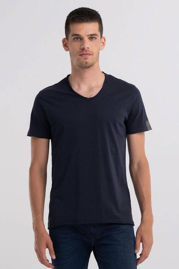 Replay Raw Cut V-neck Shirt Heren - Foto 2