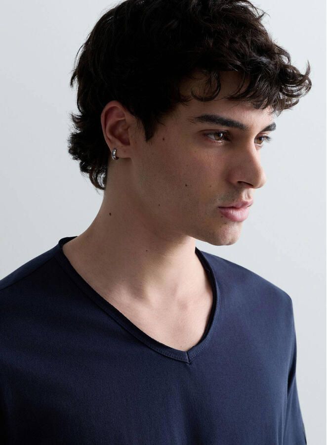 Replay Raw Cut V-neck Shirt Heren - Foto 3