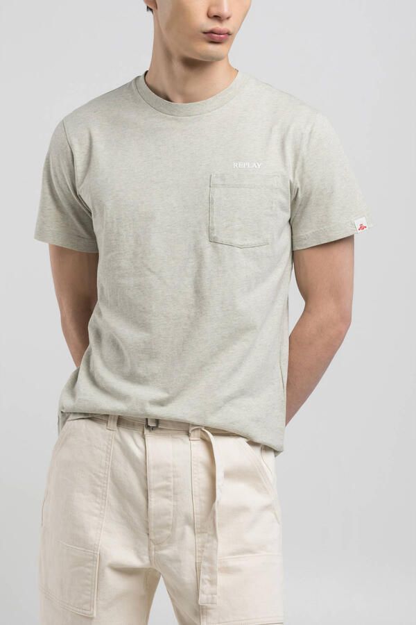 REPLAY T-shirt grijsgroen