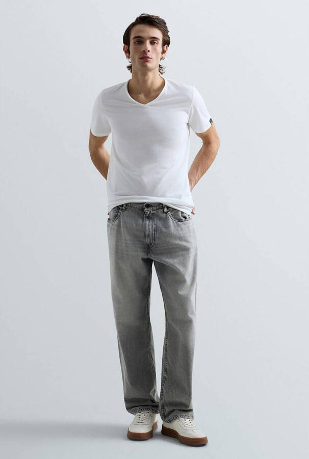 Replay Basis V-hals T-shirt White Heren - Foto 3