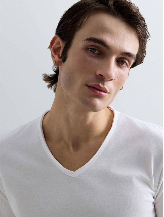 Replay Basis V-hals T-shirt White Heren - Foto 2