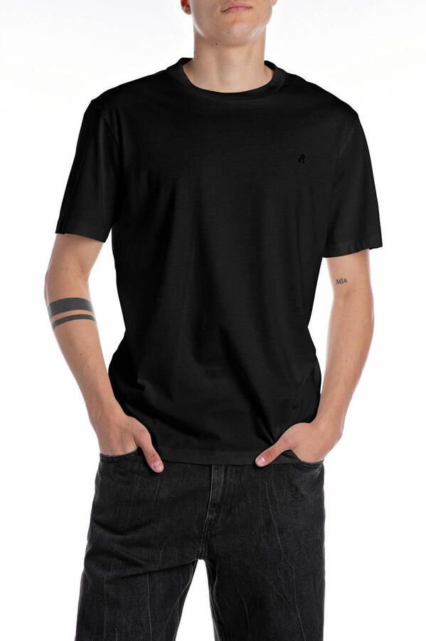 Replay T-shirt met labeldetail