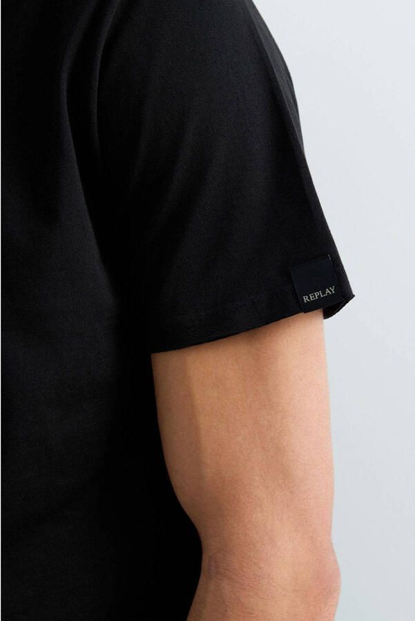 Replay Raw Cut V-neck Shirt Heren - Foto 3