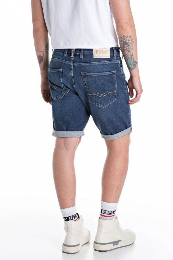 REPLAY tapered denim short dark blue - Foto 3