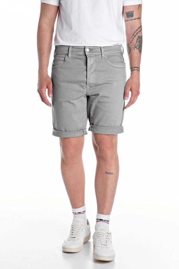 REPLAY tapered denim short grijs - Foto 2
