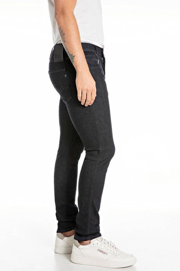 REPLAY tapered fit jeans ANBASS donkerblauw