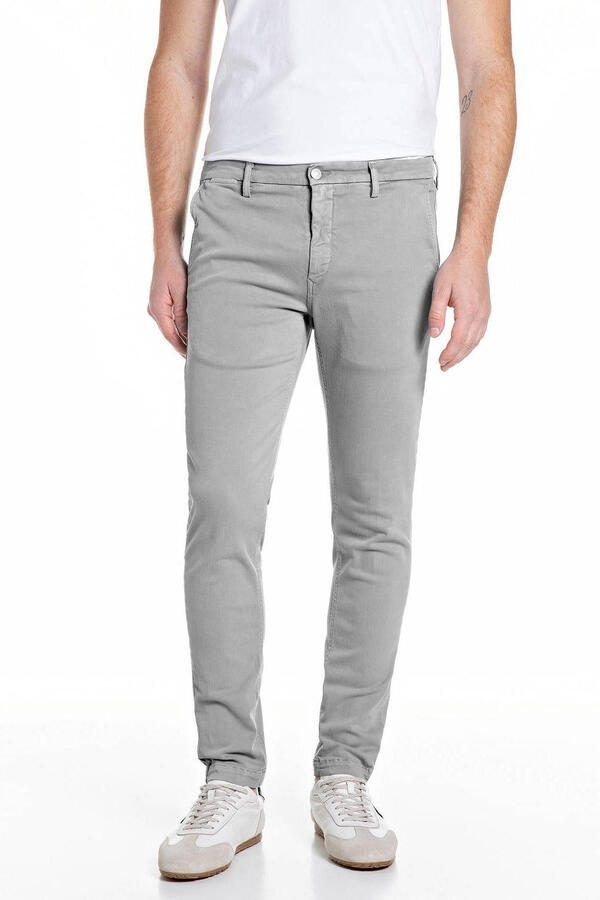 REPLAY ZEUMAR slim chino grijs