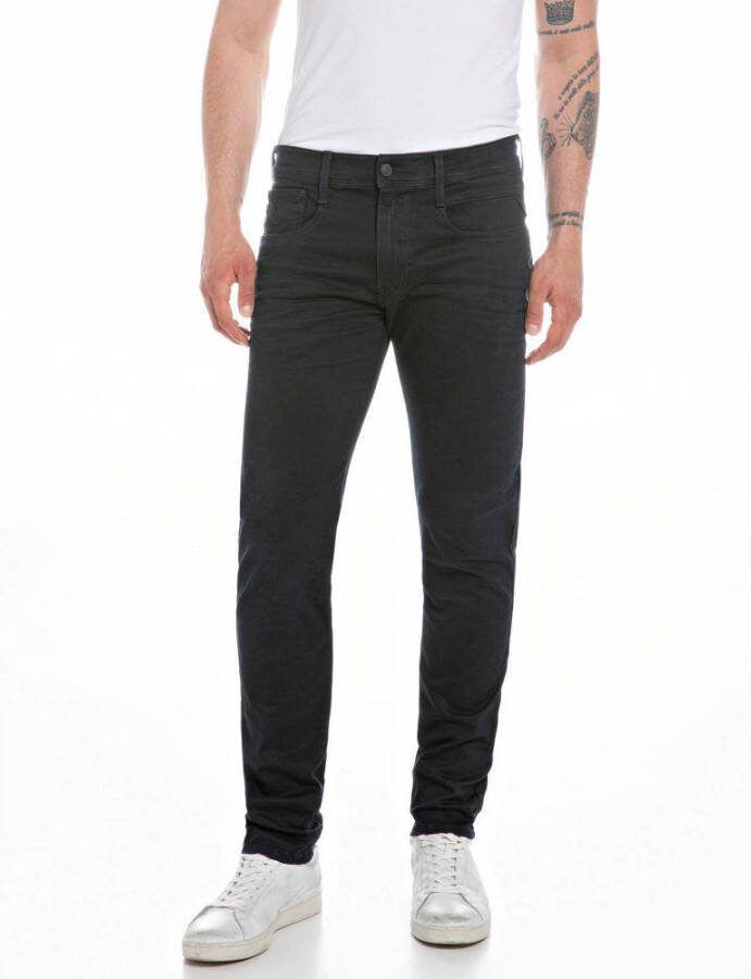 REPLAY slim fit jeans ANBASS Hyperflex Re-Used dark blue black - Foto 2