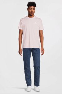 REPLAY slim fit T-shirt pastel roze