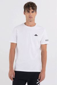 REPLAY T-shirt met printopdruk wit