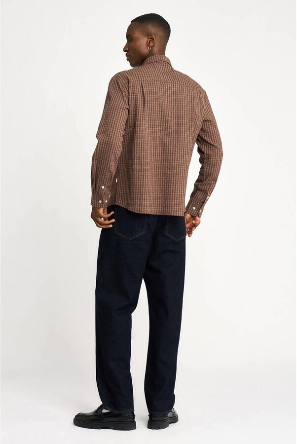 RESTERÖDS Resteröds Heren Overhemden Rtkai Checked Shirt Bruin