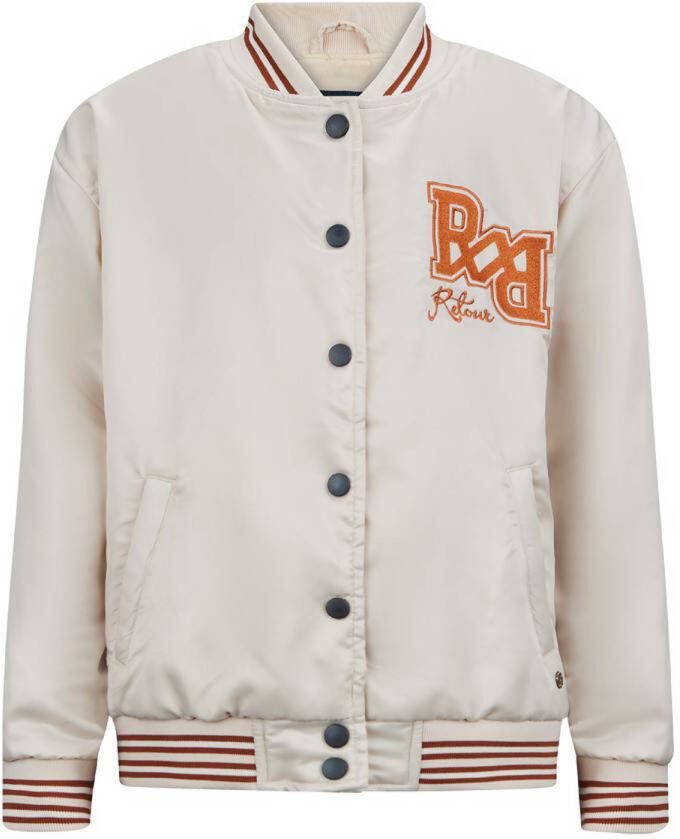 Retour Jeans bomberjack Emmy beige Jas Meisjes Polyester Ronde hals Backprint 170 176