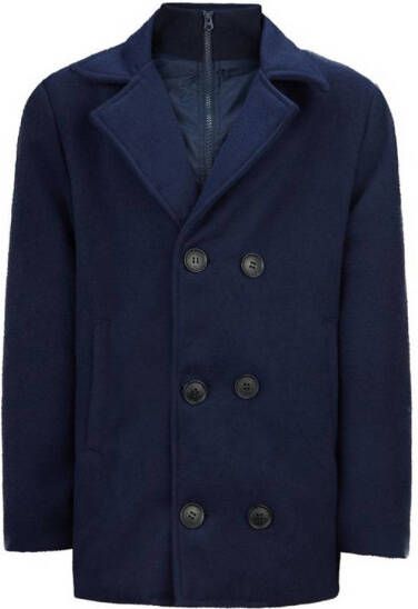 Retour Jeans winterjas Ray donkerblauw Jongens Polyester Reverskraag Effen 122 128