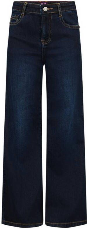 Retour Jeans wide leg jeans Celeste dark blue Blauw Meisjes Stretchdenim 122