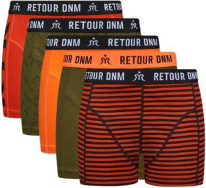 Retour Denim boxershort set van 5 rood groen oranje
