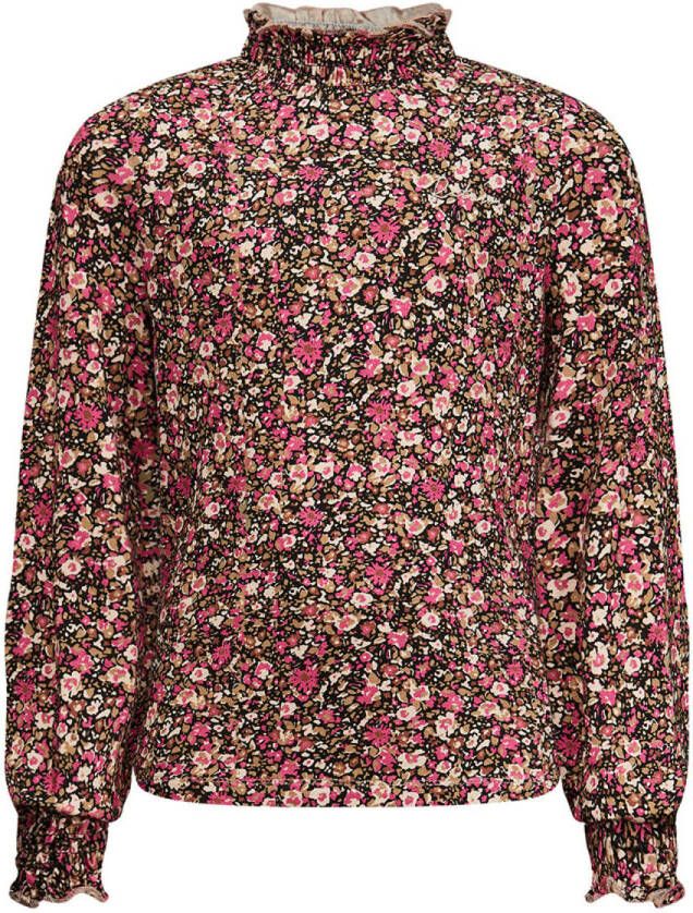 Retour Denim gebloemde longsleeve roze