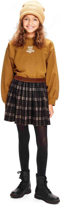 Retour Denim geruite rok Bridget bruin
