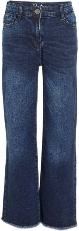Retour Denim high waist wide leg jeans Missour dark blue denim Blauw Meisjes Stretchdenim 104