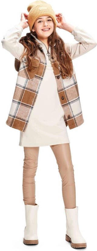 Retour Denim imitatieleren regular fit broek Ivy ecru