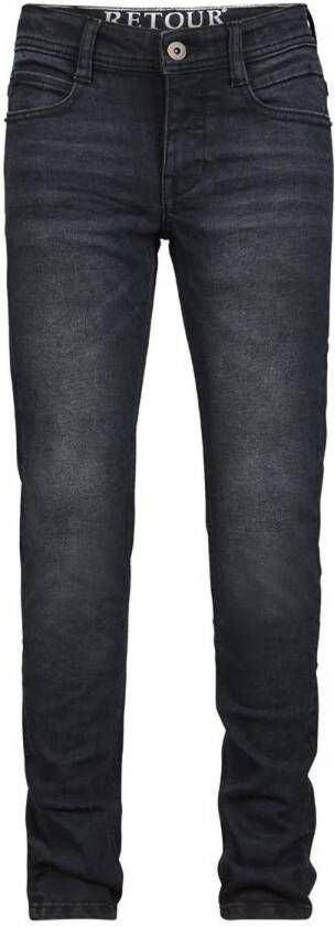 Retour Denim skinny fit jeans Sivar black denim Zwart Jongens Stretchdenim 104
