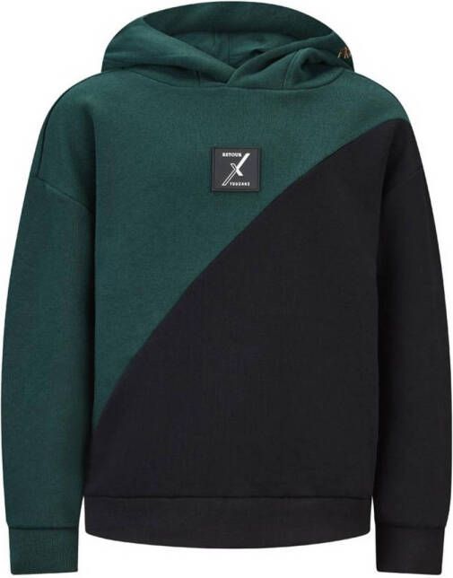 Retour Jeans Retour X Touzani hoodie Pildriver donkergroen zwart Sweater Jongens Sweat (duurzaam) Capuchon 170 176